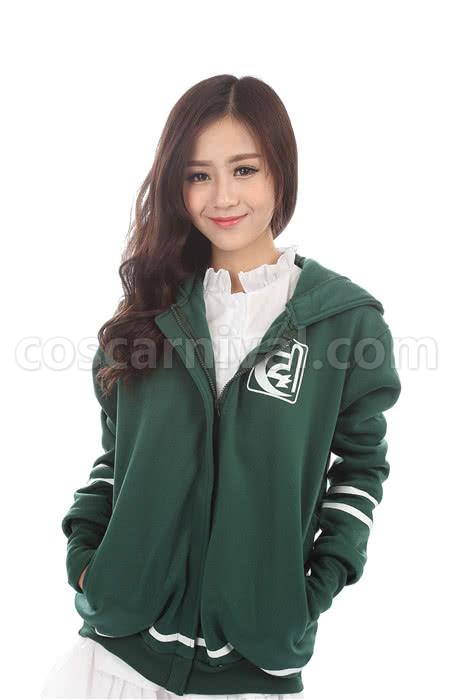 Chiaki Nanami Green Cosplay Costume coscarnival