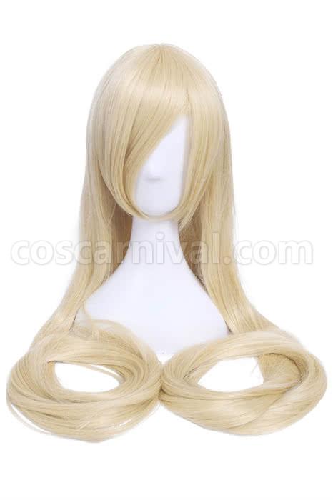 chobits chii supper long straight beige blonde wigs cosplays