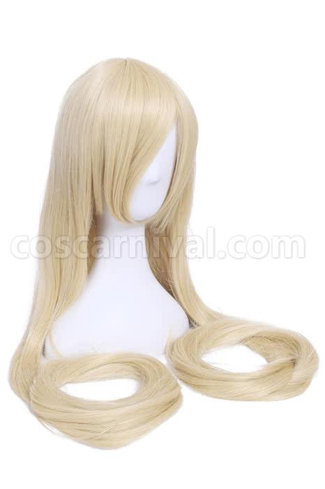 chobits chii supper long straight beige blonde wigs cosplays