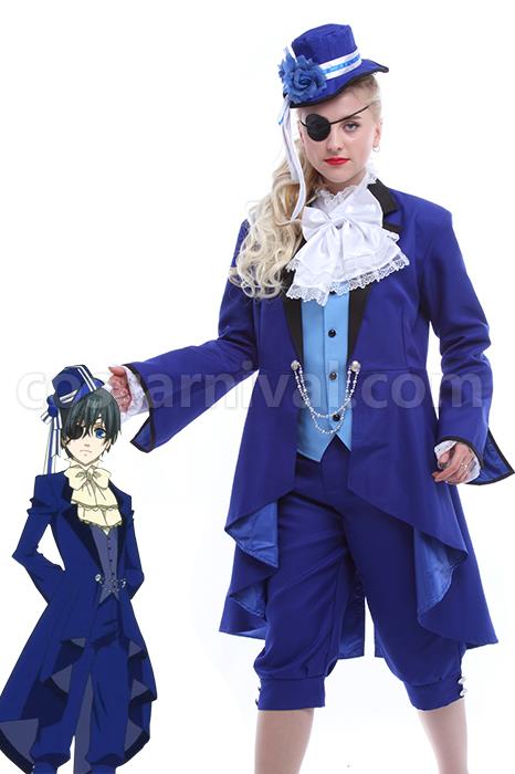 Ciel Phantomhive blue uniform with special design Custom Costumes
