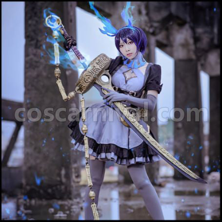 SINoALICE Bondage Alice Cosplay Costume coscarnival - Detail Close-up