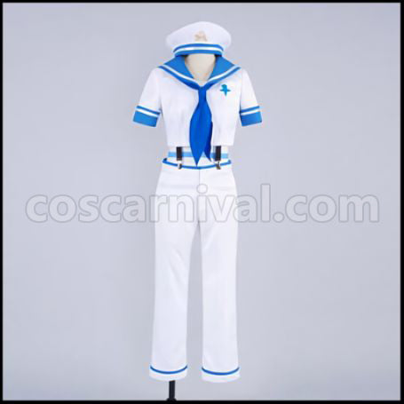 Free! Bessatsu spoon.2Di Rin Matsuoka Sailor Suit Cosplay Costume coscarnival - Front View