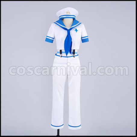 Free! Bessatsu spoon.2Di Rin Matsuoka Sailor Suit Cosplay Costume coscarnival - Front View