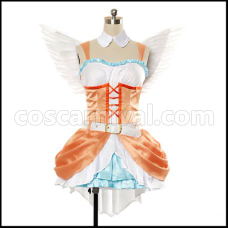 Love Live! Season 2 Insert Song Single 2 Love wing bell Dancing stars on me Hanayo Koizumi Cosplay Costume coscarnival - Front View
