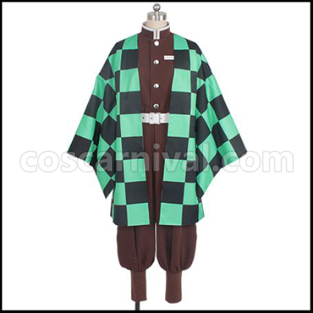 Demon Slayer: Kimetsu no Yaiba Anime Edition Tanjiro Kamado Cosplay Costume coscarnival - Front View