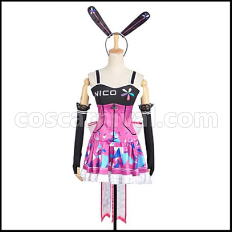 Love Live! SR Cyber Edition Nico Yazawa Awakened Cosplay Costume coscarnival - Front View