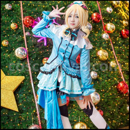 Love Live! Season 2 Episode 12/13 Insert Song KiRa-KiRa Sensation Happy maker Eri Ayase Cosplay Costume coscarnival - Front View
