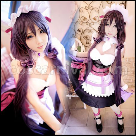 Love Live! Maid Mogu Mogu Love in Approach! Nozomi Tojo Cosplay Costume coscarnival - Front View