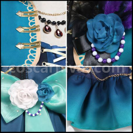 BanG Dream! Shirokane Rinko Roselia 5th Single Opera of the Wasteland Cosplay Costume coscarnival - Hem Detail