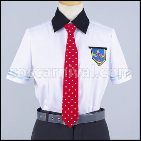 Free! Iwatobi High School Summer Uniform Nagisa Hazuki Cosplay Costume coscarnival - Collar Design