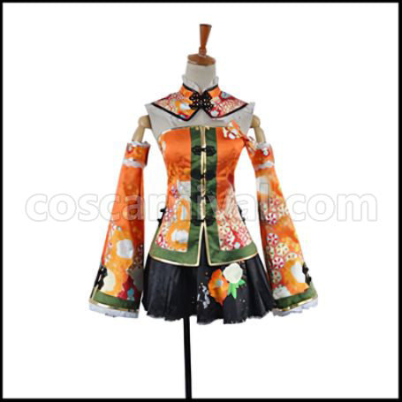Love Live! SR August China Dress Edition After Awakening Honoka Kosaka Cosplay Costume coscarnival - Front View