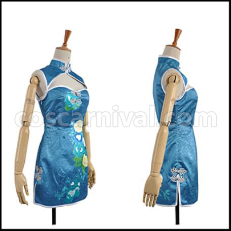 Love Live! SR August China Dress Edition Eri Ayase Cosplay Costume coscarnival - Back View