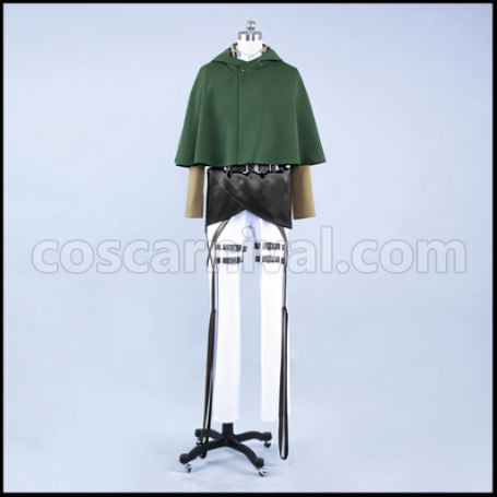 Attack on Titan Scout Regiment Mikasa Ackerman Cosplay Costume Ver2 coscarnival - Front View