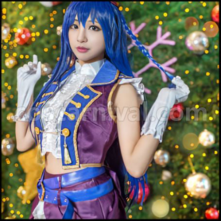 Love Live! Season 2 Insert Song Single 2 Love wing bell Dancing stars on me Umi Sonoda Cosplay Costume coscarnival - Detail Close-up