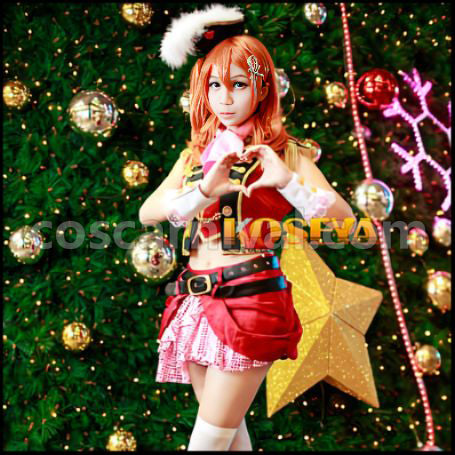 Love Live! Season 2 Insert Song Single 2 Love wing bell Dancing stars on me Honoka Kosaka Cosplay Costume coscarnival - Front View