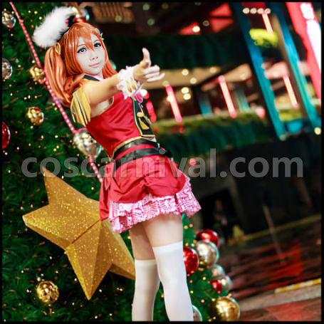 Love Live! Season 2 Insert Song Single 2 Love wing bell Dancing stars on me Honoka Kosaka Cosplay Costume coscarnival - Back View