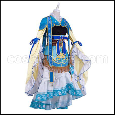 Love Live! School Idol Festival Seven Lucky Gods Edition Eri Ayase Goddess in Love Cosplay Costume coscarnival - Back View