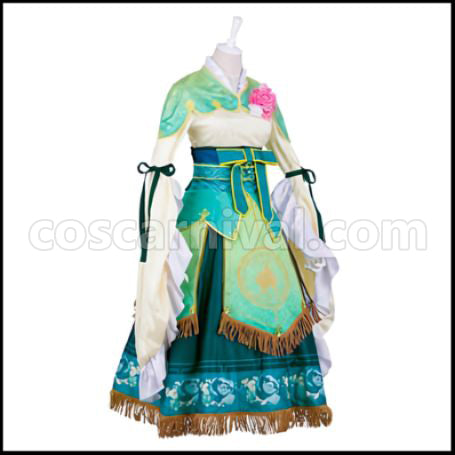 Love Live! School Idol Festival Hanayo Koizumi Seven Lucky Gods Edition Goddess of Happiness Cosplay Costume coscarnival - Back View