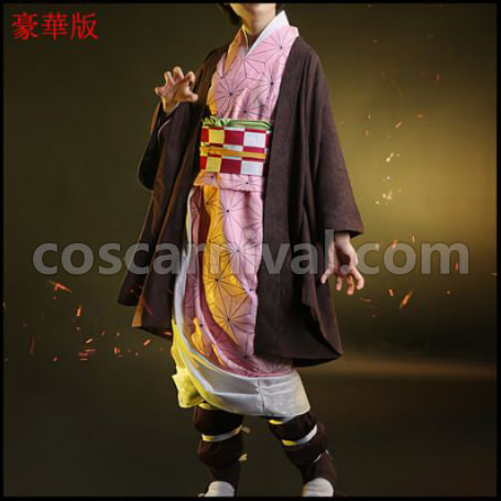 Demon Slayer: Kimetsu no Yaiba Anime Deluxe Edition Nezuko Kamado Cosplay Costume coscarnival - Front View
