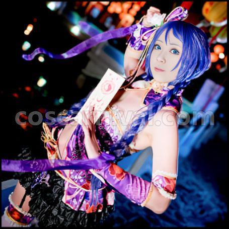 Love Live! School Idol Festival China Dress Edition SR Post-Awakening Nozomi Tojo Cosplay Costume coscarnival - Back View