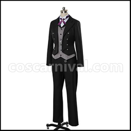 Black Butler Book of Circus Circus Arc Sebastian Michaelis Cosplay Costume coscarnival - Side Profile