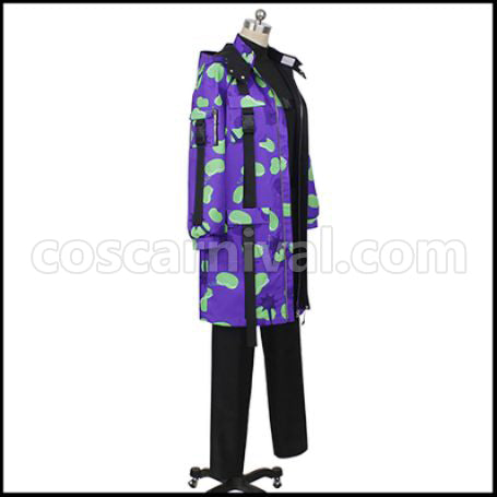 Twisted Wonderland Twisted-Wonderland Jamil Viper Beans Camo Cosplay Costume coscarnival - Back View