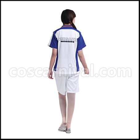 The Prince of Tennis Seishun Academy Middle School Echizen Ryoma Tennis Wear Summer Clothes Cosplay Costume coscarnival - Back View