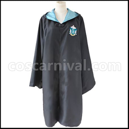 Harry Potter Series Slytherin Dormitory Cloak Cosplay Costume coscarnival - Front View