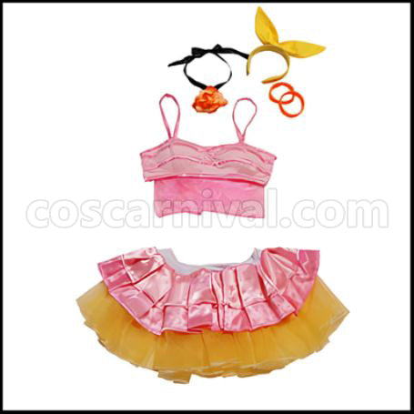 Love Live! Natsuiro Egao de 1,2,Jump! Hanayo Koizumi Cosplay Costume coscarnival - Back View