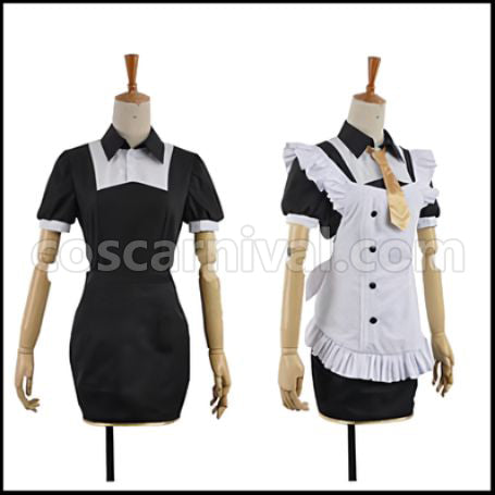 Love Live! SR Cafe Maid Edition Pre-Awakening Maki Nishikino Cosplay Costume coscarnival - Back View