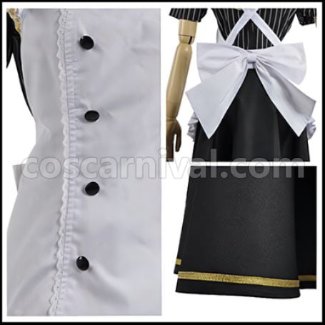Love Live! SR Cafe Maid Edition Pre-Awakening Nozomi Tojo Cosplay Costume coscarnival - Side Profile