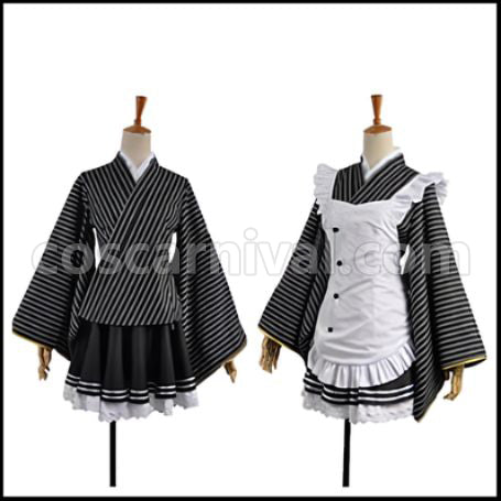 Love Live! SR Cafe Maid Edition Pre-Awakening Honoka Kosaka Cosplay Costume coscarnival - Back View