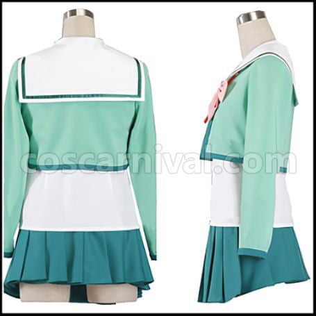 The New Prince of Tennis Seishun Academy Middle School Female Uniform Winter Cosplay Costume coscarnival - Back View