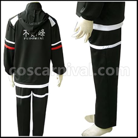 The New Prince of Tennis Fudomine Middle School Tracksuit Winter Cosplay Costume coscarnival - Back View