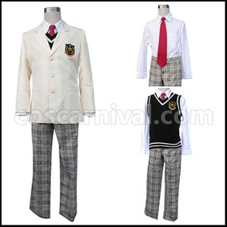The New Prince of Tennis Hyotei Academy Junior High Keigo Atobe / Gakuto Mukahi Uniform Cosplay Costume coscarnival - Front View