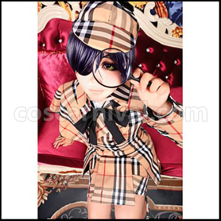Black Butler Book of Murder Ciel Phantomhive Detective Outfit Cosplay Costume coscarnival - Front View