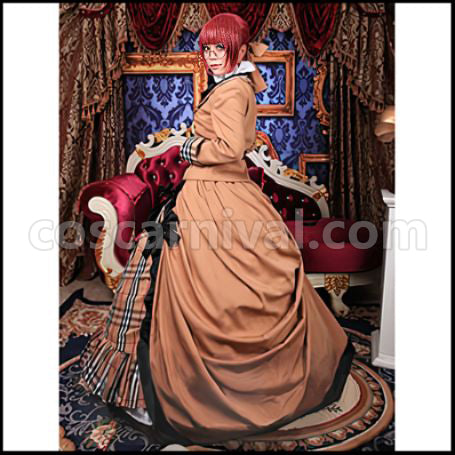 Black Butler Book of Murder Mey Rin Detective Outfit Cosplay Costume coscarnival - Back View