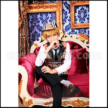 Black Butler Book of Murder Baldroy Detective Outfit Cosplay Costume coscarnival - Back View