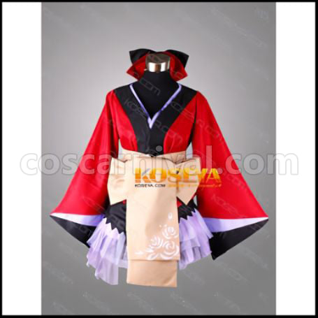 VOCALOID Megurine Luka Project DIVA 2nd Oiran Kimono Cosplay Costume coscarnival - Front View