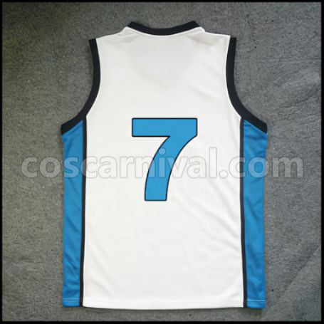 Kuroko's Basketball Kaijo High School Ryota Kise No. 7 Cosplay Costume coscarnival - Back View