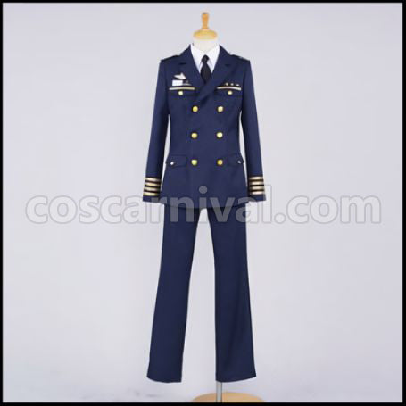 Uta no Prince-sama Shining Airlines Senior Pilot Cosplay Costume Shining AirlinesVer.Q SeniorVer.Q coscarnival - Back View