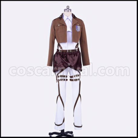 Attack on Titan Scout Regiment Levi Cosplay Costume coscarnival - Front View