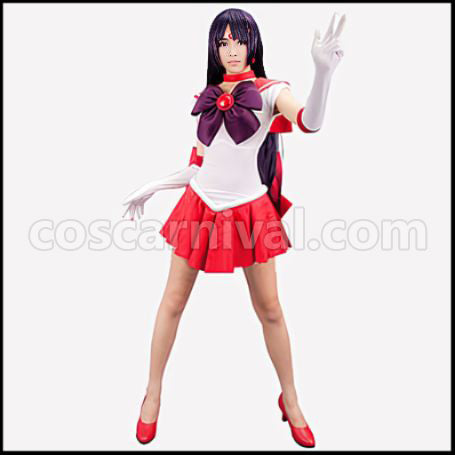 Sailor Moon Rei Hino Sailor Mars Cosplay Costume coscarnival - Front View