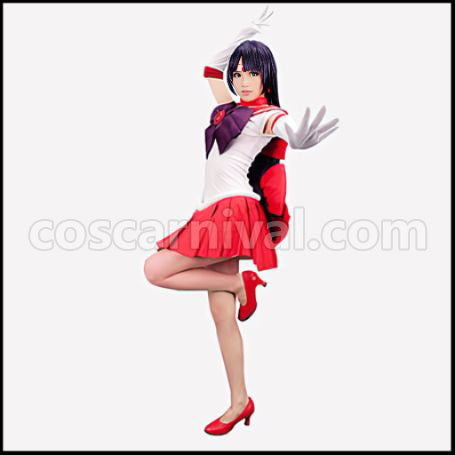 Sailor Moon Rei Hino Sailor Mars Cosplay Costume coscarnival - Back View