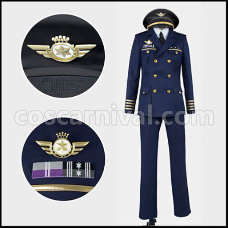 Uta no Prince-sama Shining Airlines Senior Pilot Cosplay Costume Shining AirlinesVer.Q SeniorVer.Q coscarnival - Front View