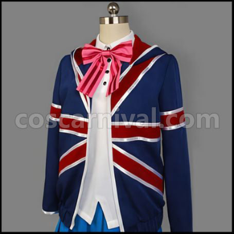 Kin-iro Mosaic Karen Kujo Cosplay Costume coscarnival - Color and Pattern