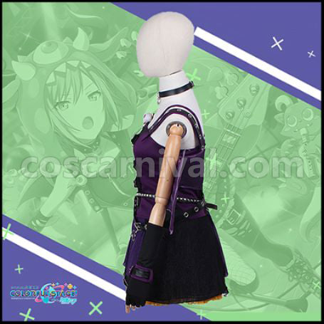 Hatsune Miku: Colorful Stage! Shiho Hinomori Cosplay Costume coscarnival - Back View
