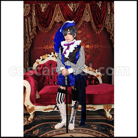 Black Butler Book of Circus Circus Arc Noah's Ark Circus Ciel Phantomhive Cosplay Costume coscarnival - Front View