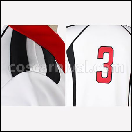 Haikyuu!! Nekoma High School Libero Morisuke Yaku Uniform Cosplay Costume coscarnival - Back View