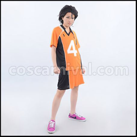 Haikyuu!! Yu Nishinoya Karasuno High School Volleyball Club Uniform Cosplay Costume coscarnival - Back View